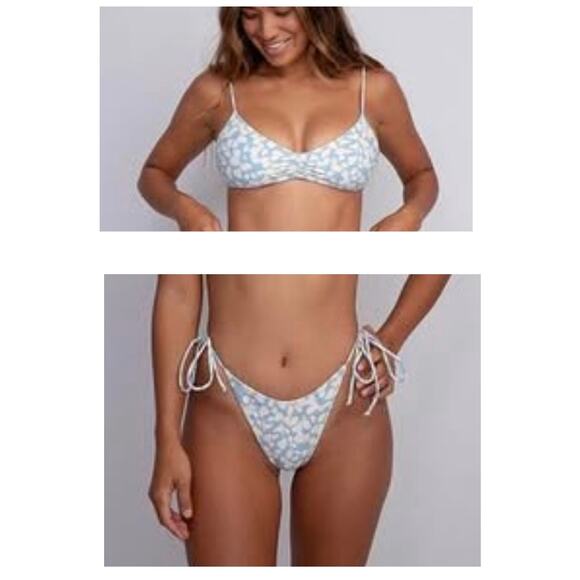 NEW Skatie Bikini Set in Nantucket Print Betsy Top Vera Bottom size Large - Picture 1 of 12